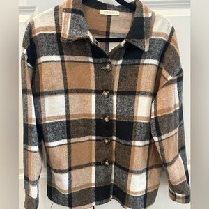 12th Tribe Plaid Flannel Shacket